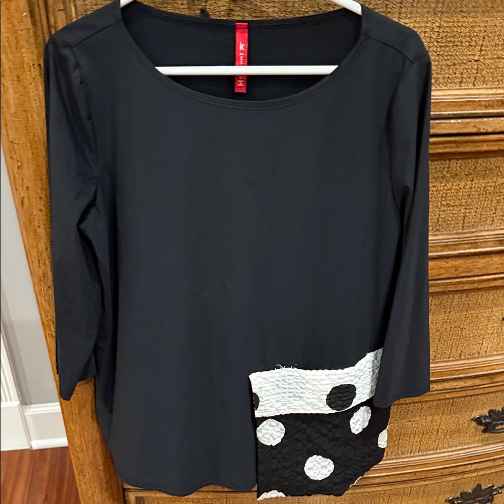 Elegant Black Polka Dot Women's Blouse